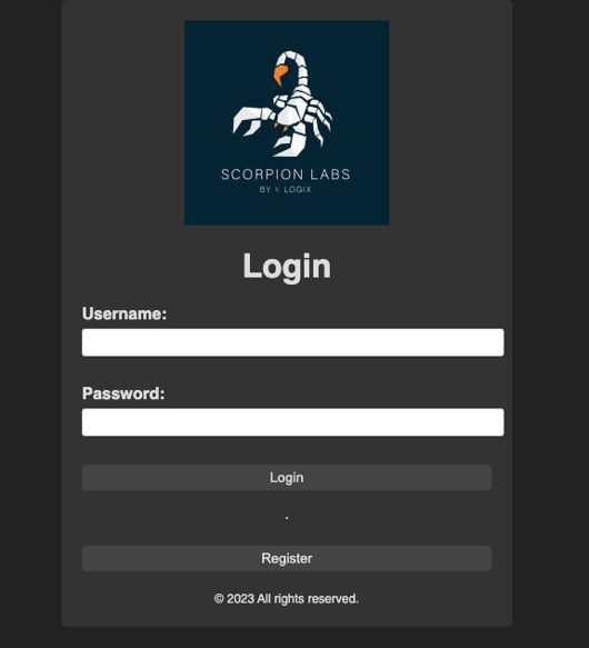 Image of the Open Hash API Registration and Login Page