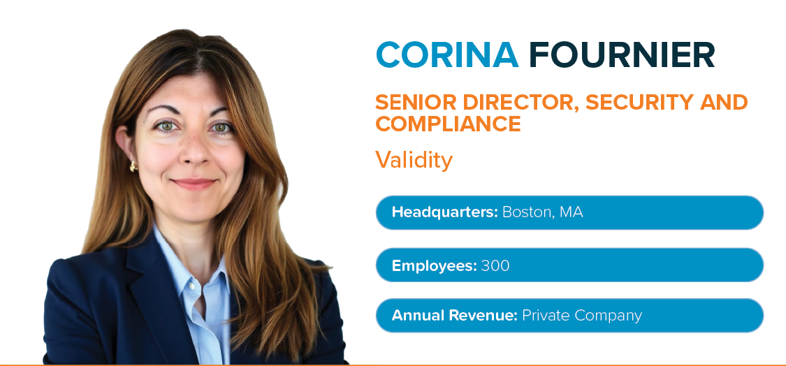 Profile: Corina Fournier, Senior Director Security and Compliance, Validity