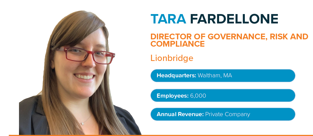 Profile: Tara Fardellone, Director of GRC, Lionbridge
