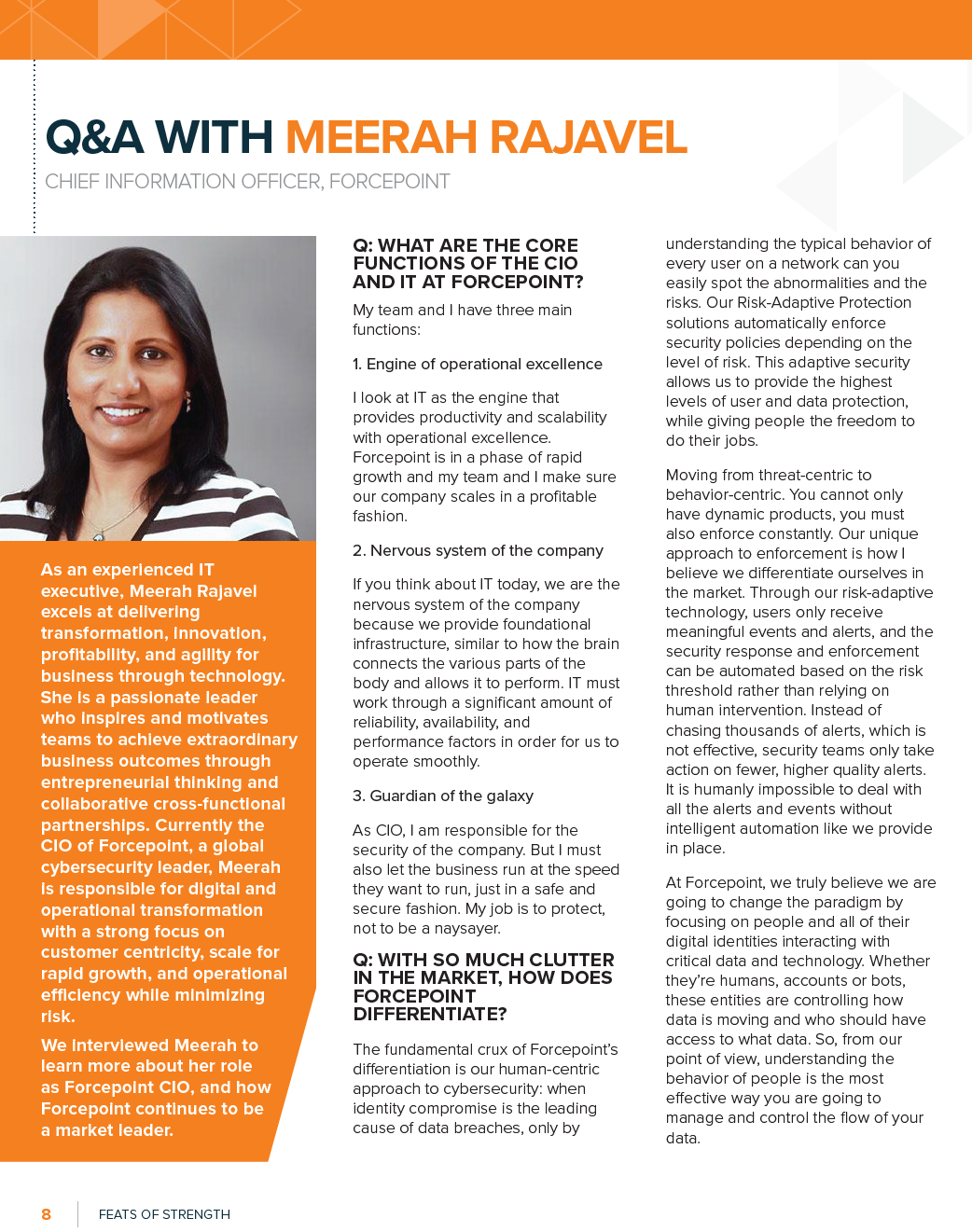 Profile: Meerah Rajavel, CIO, Forcepoint